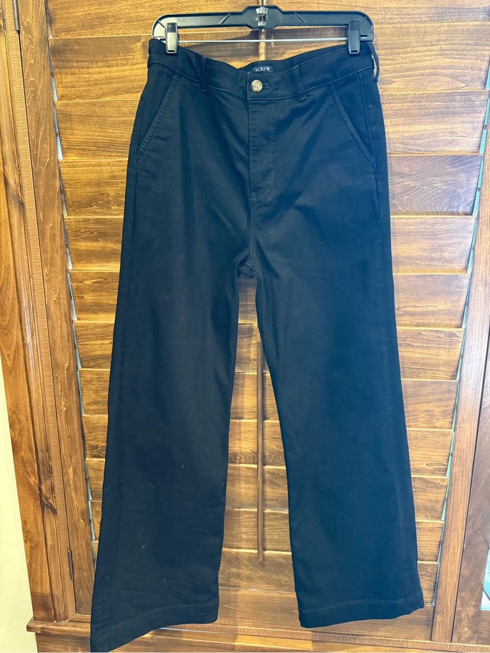 Womens J Crew Black Wide leg Black Jeans